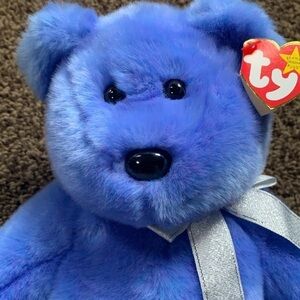 Ty The Beanie Buddies Collection "Clubby II" 1999 Blue Bear
